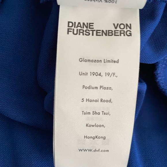 Diane Von Furstenberg 8? Akil Wrap Dress Royal Cobalt Long Sleeve V-Neck Viscose - Picture 16 of 16